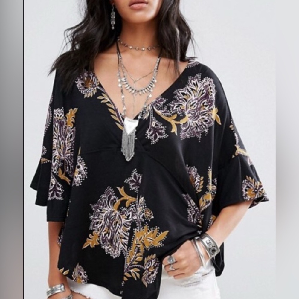 Free People Moui Wowie Top Size L